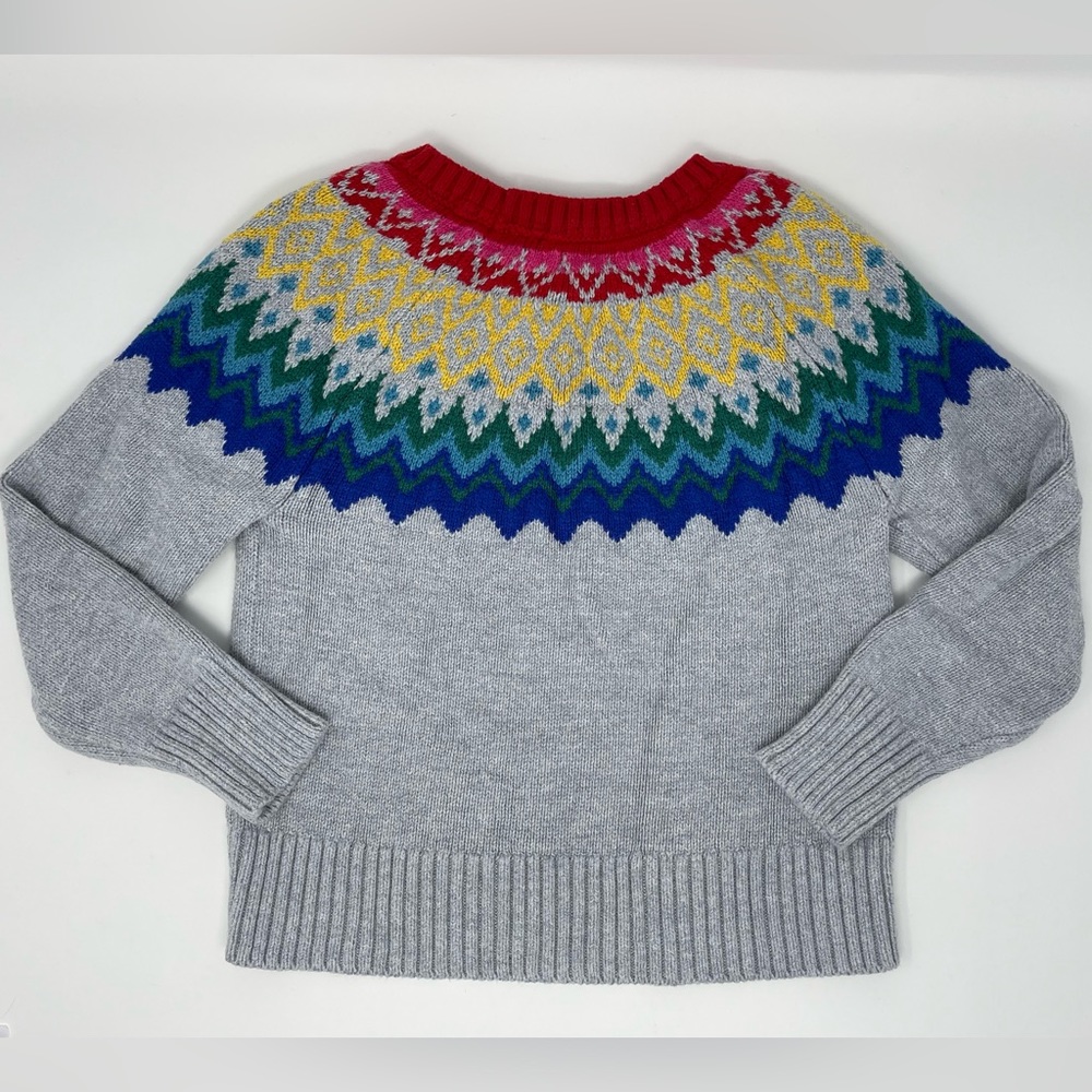 GYMBOREE: Fair Isle Rainbow Sweater, Size Small (5-6)